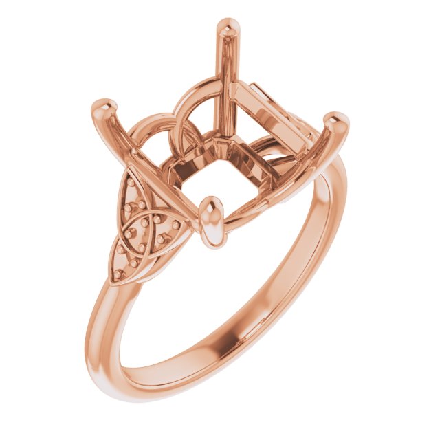 Accented Celtic-Inspired Engagement Ring