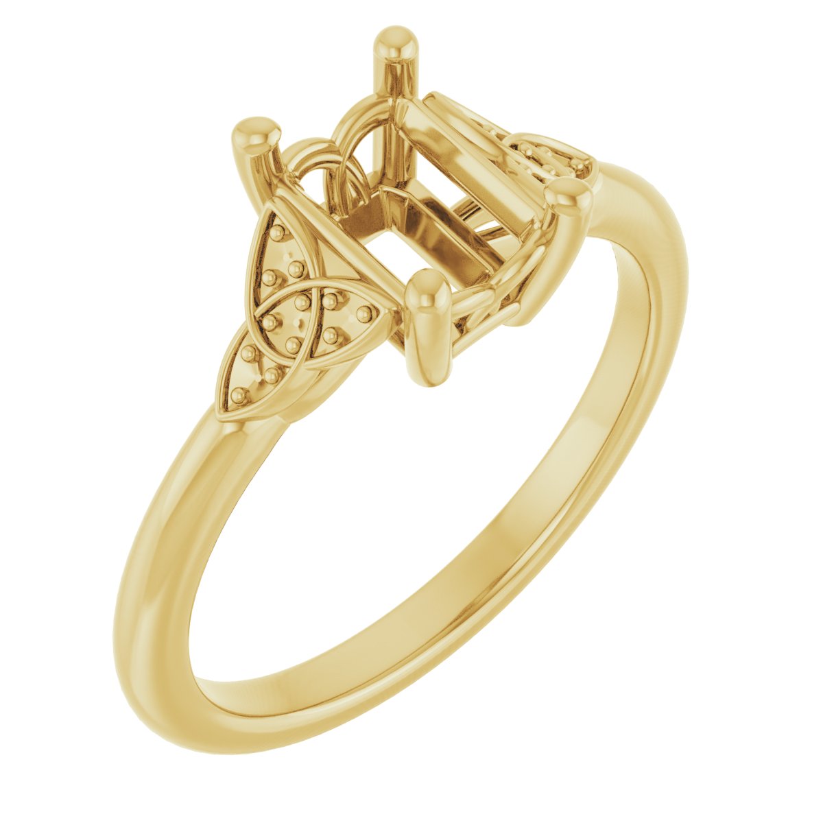Accented Celtic-Inspired Engagement Ring