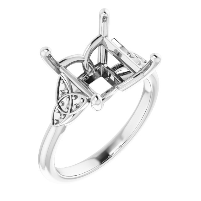 Accented Celtic-Inspired Engagement Ring