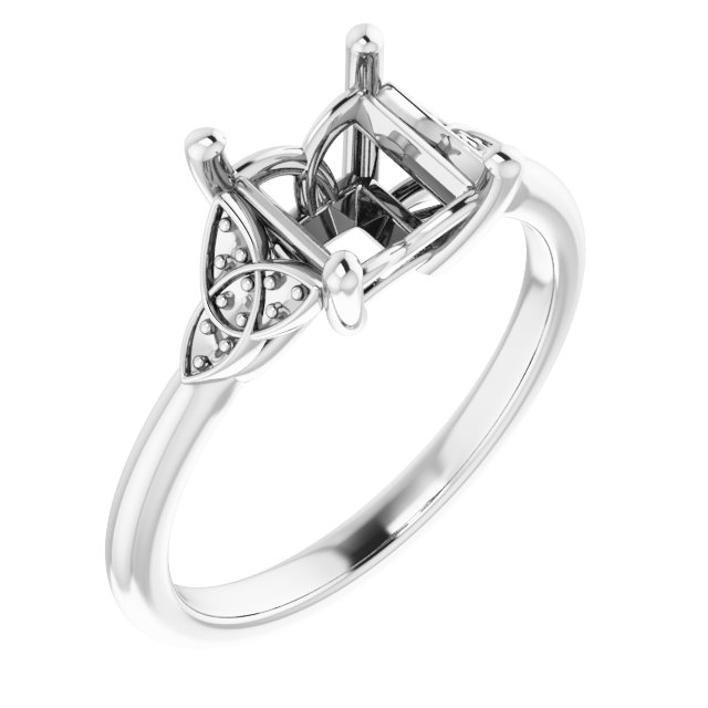 Accented Celtic-Inspired Engagement Ring