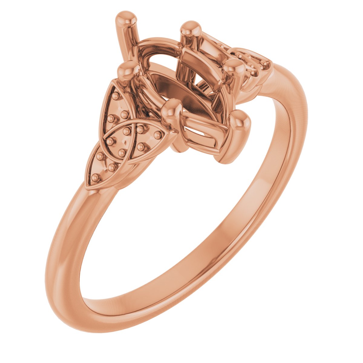 Accented Celtic-Inspired Engagement Ring