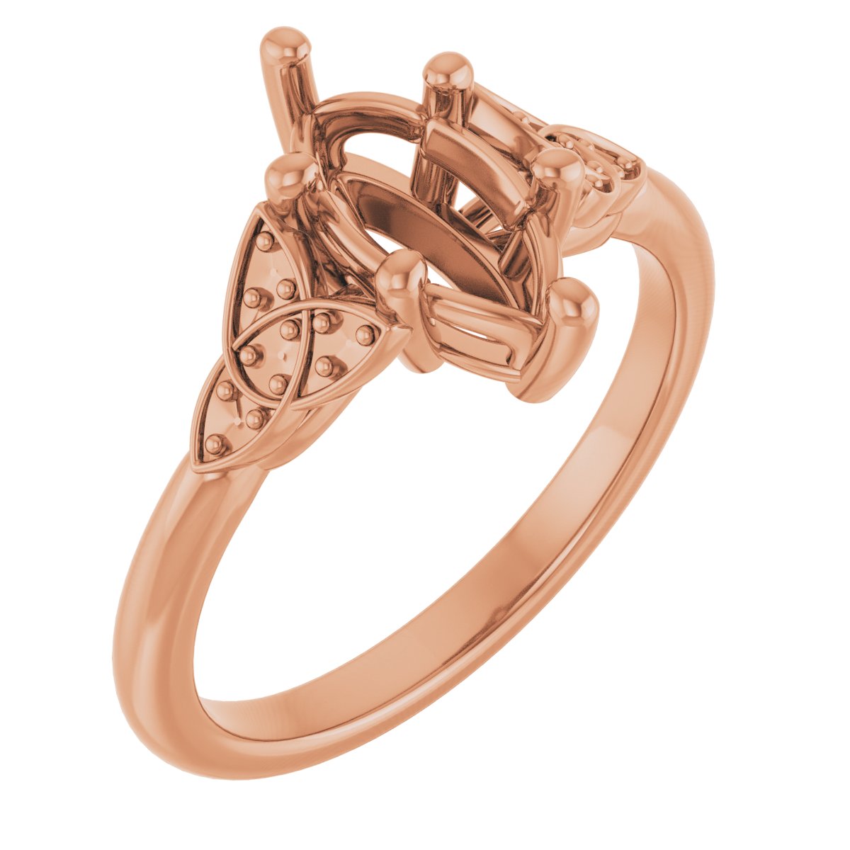 Accented Celtic-Inspired Engagement Ring