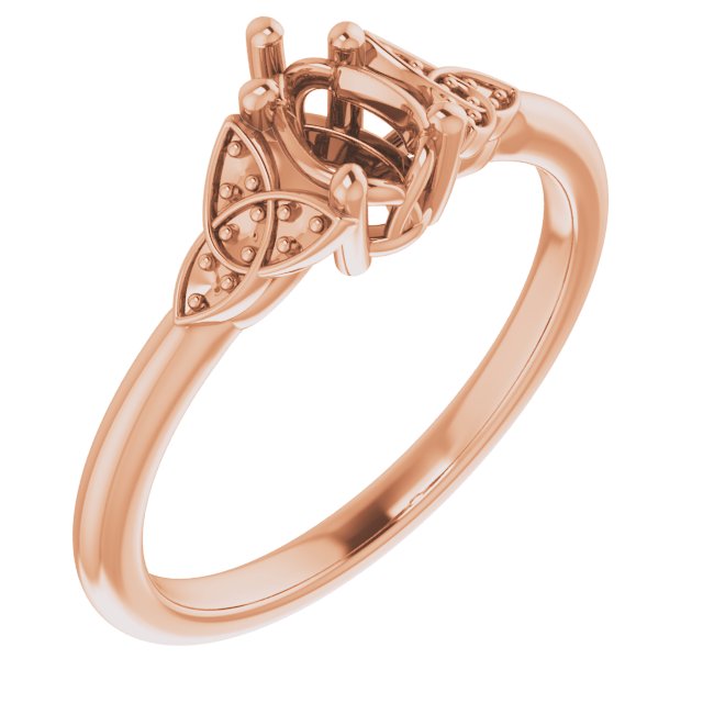 Accented Celtic-Inspired Engagement Ring