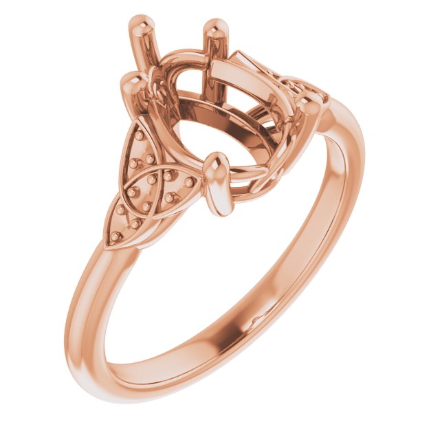 Accented Celtic-Inspired Engagement Ring