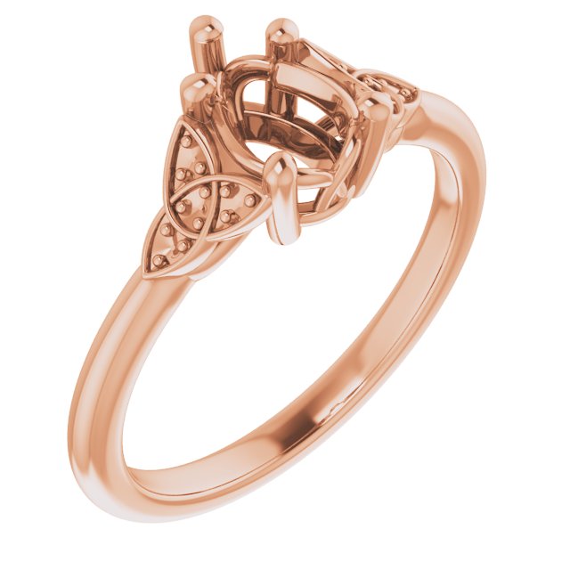 Accented Celtic-Inspired Engagement Ring