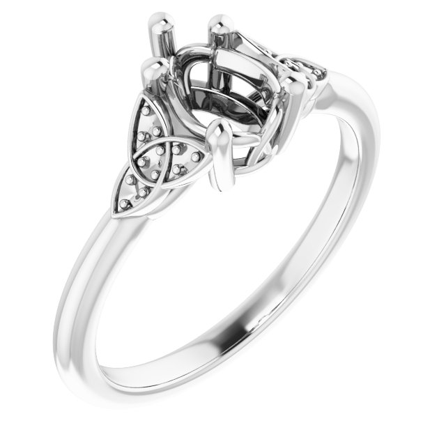 Accented Celtic-Inspired Engagement Ring