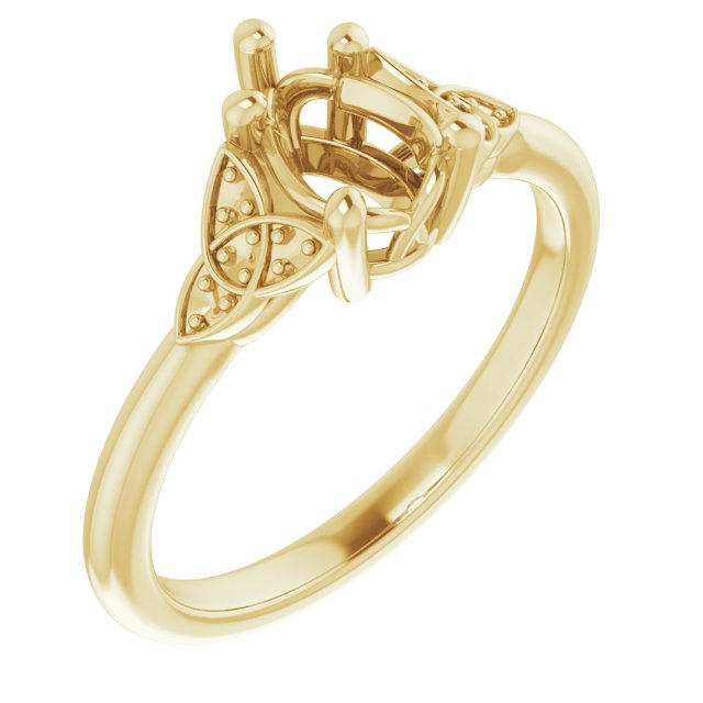 Accented Celtic-Inspired Engagement Ring