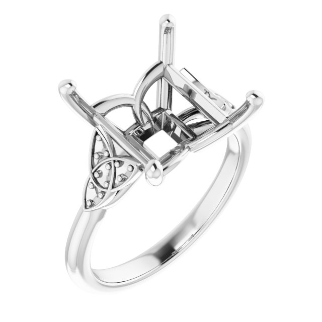 Accented Celtic-Inspired Engagement Ring
