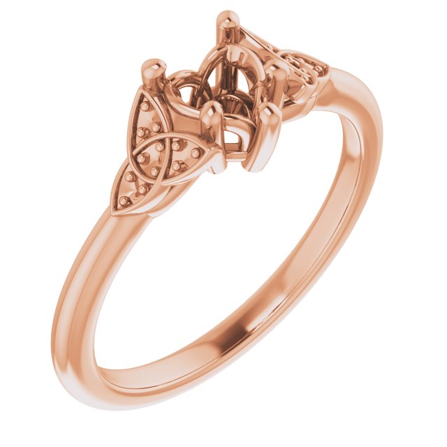 Accented Celtic-Inspired Engagement Ring