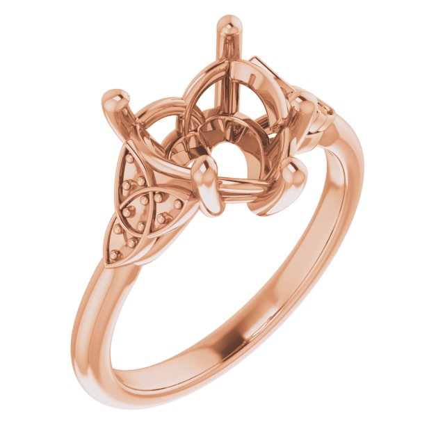 Accented Celtic-Inspired Engagement Ring