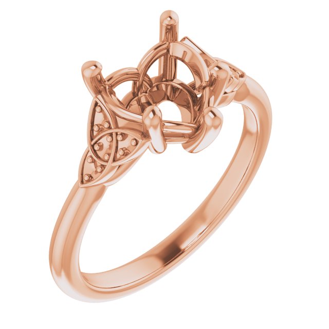 Accented Celtic-Inspired Engagement Ring