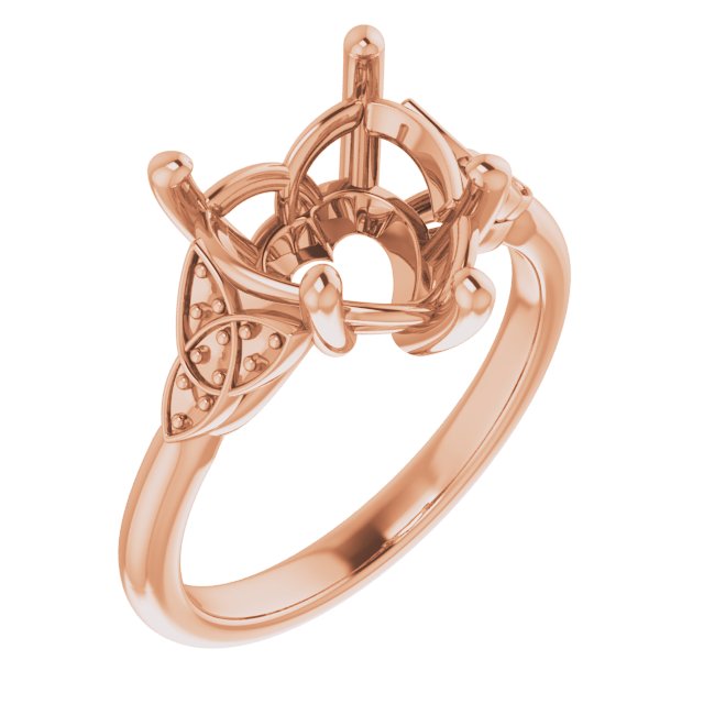 Accented Celtic-Inspired Engagement Ring