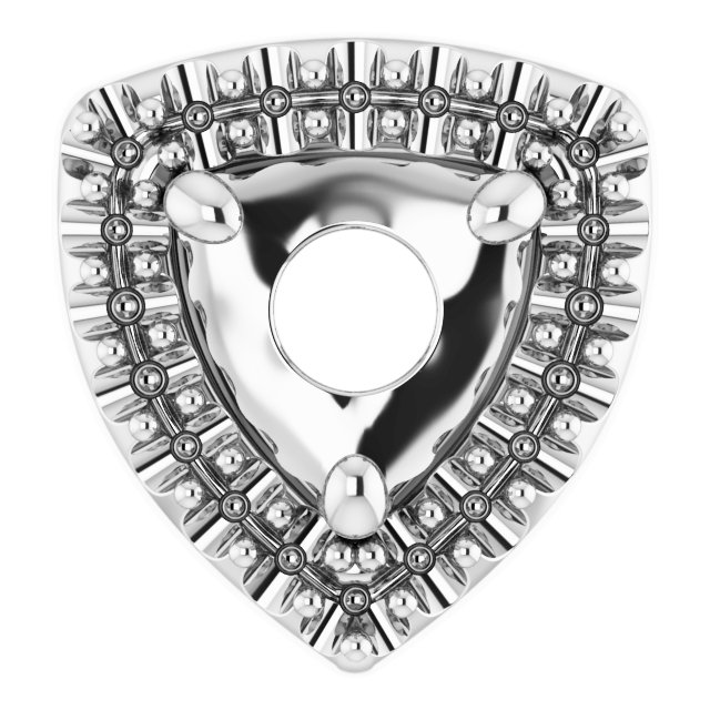 Round 3-Prong Halo-Style Earring Setting