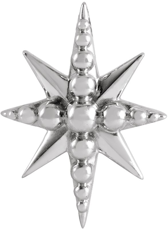 Sterling Silver Beaded Star Pendant
