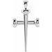 Sterling Silver 	28x14.71 mm Nail Cross Pendant