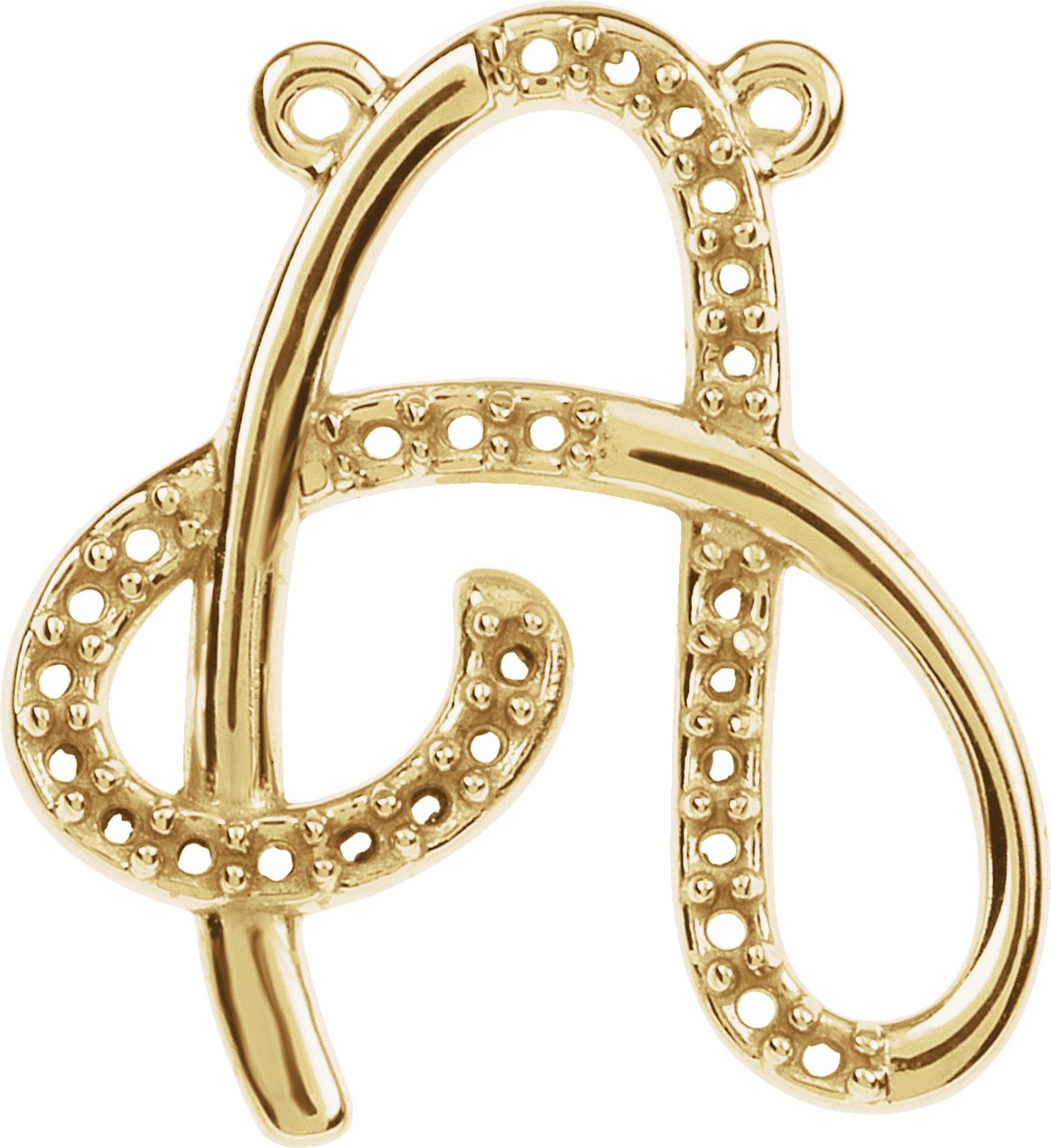 Script Initial Necklace Center