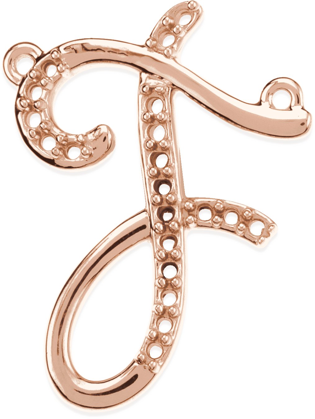 Script Initial Necklace Center
