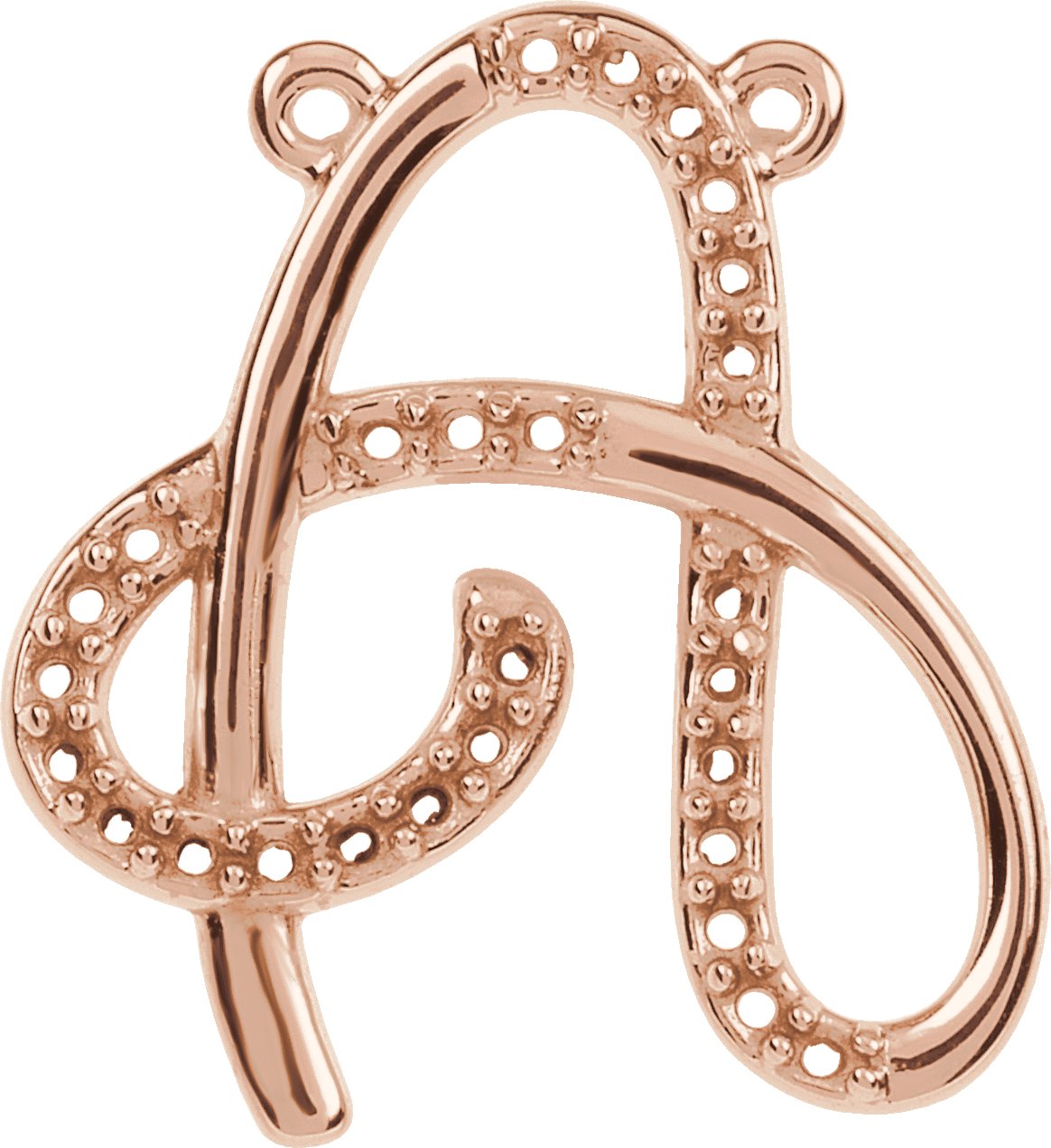 Script Initial Necklace Center