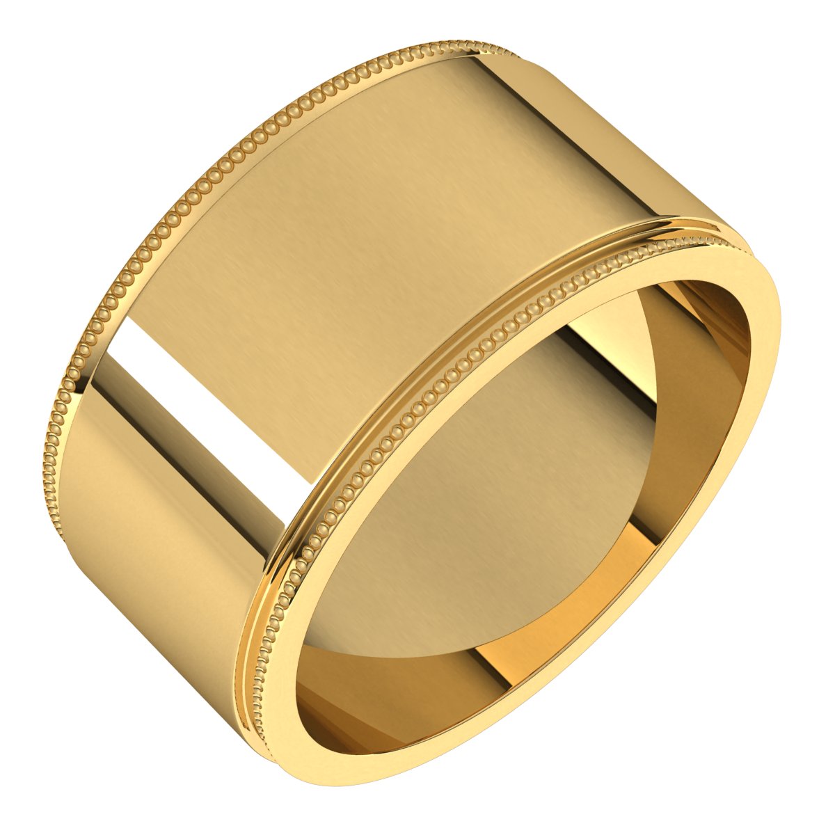 Milgrain Stepped-Edge Flat Band