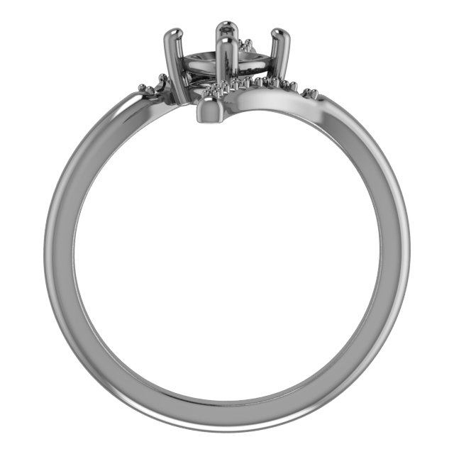 12x8 mm Pear Ring Mounting view 2