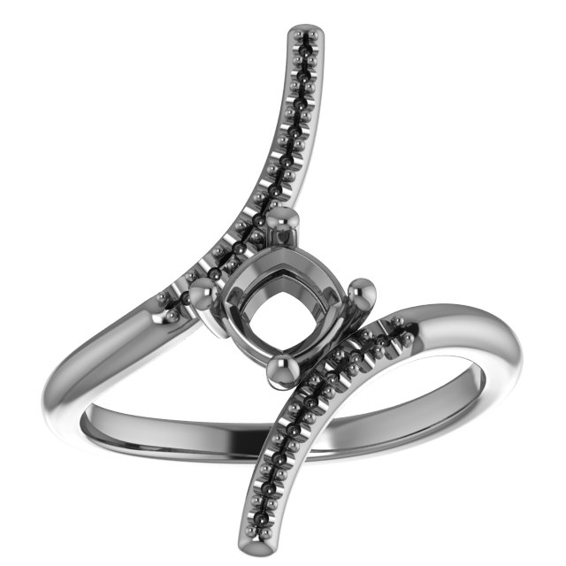 12x8 mm Pear Ring Mounting view 3