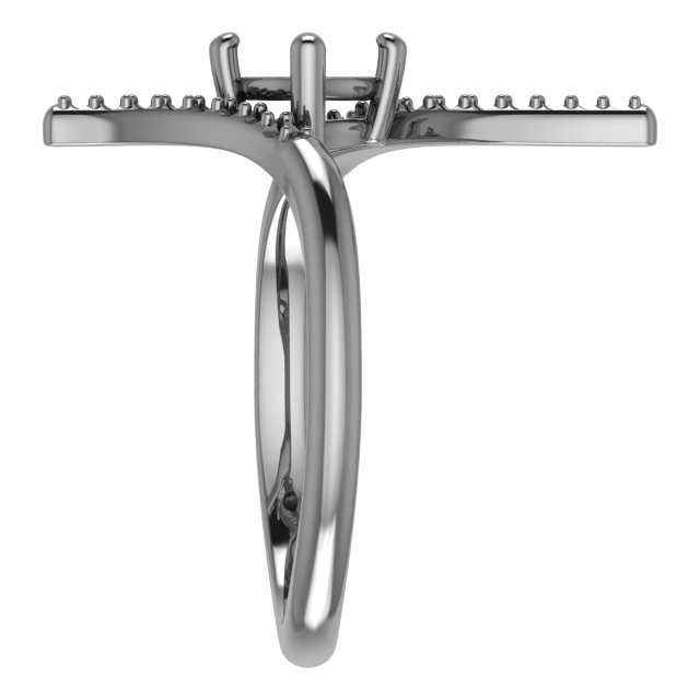 12x8 mm Pear Ring Mounting view 4