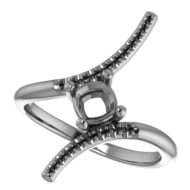 12x8 mm Pear Ring Mounting view 5
