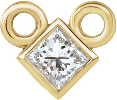 Square Bezel-Set Necklace Center