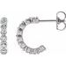 Sterling Silver 3/4 CTW Natural Diamond 12.7 mm Hoop Earrings