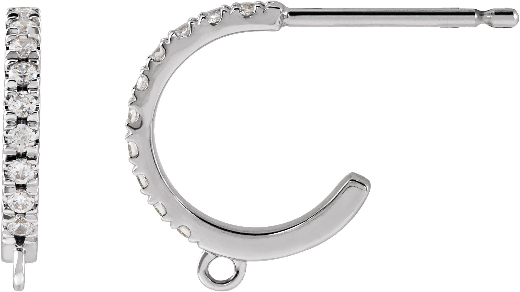 Accented French-Set Hoop Earring Top