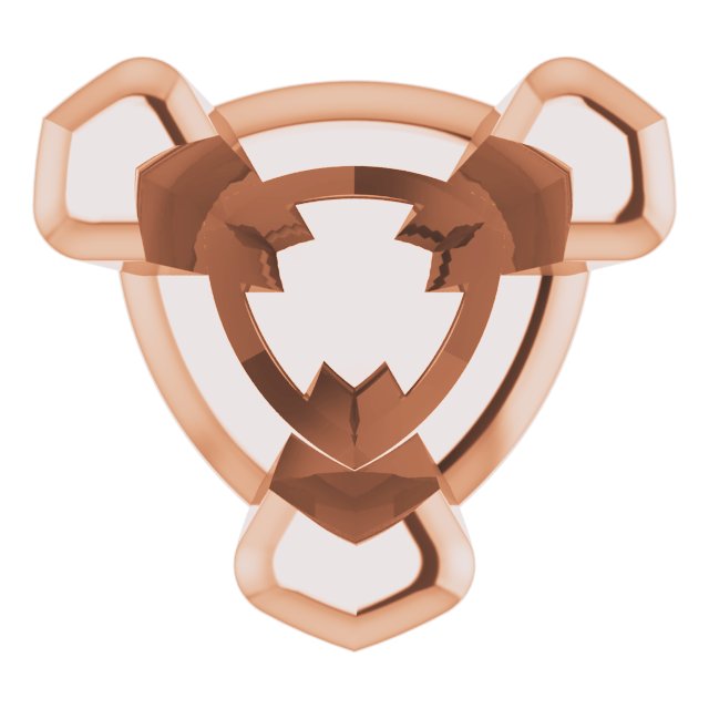 Trillion 3-Prong V-End Earring Setting