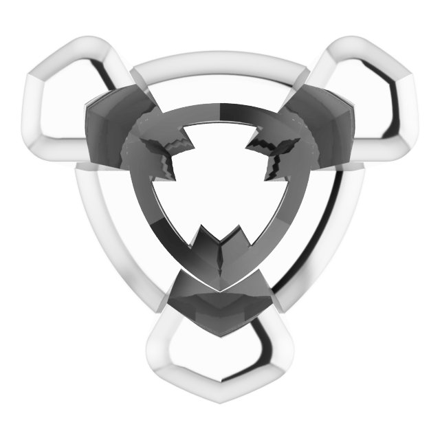 Trillion 3-Prong V-End Earring Setting