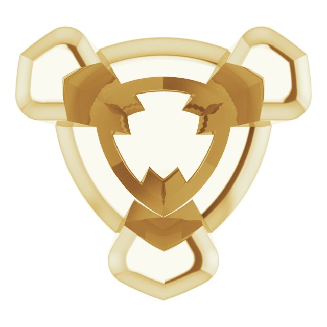 Trillion 3-Prong V-End Earring Setting