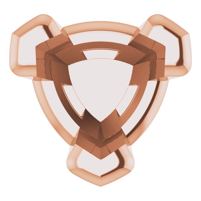 Trillion 3-Prong V-End Earring Setting