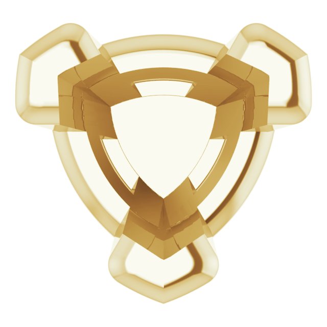Trillion 3-Prong V-End Earring Setting