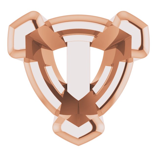 Trillion 3-Prong V-End Earring Setting