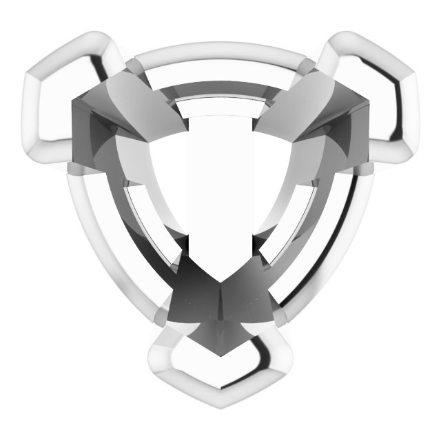 Trillion 3-Prong V-End Earring Setting