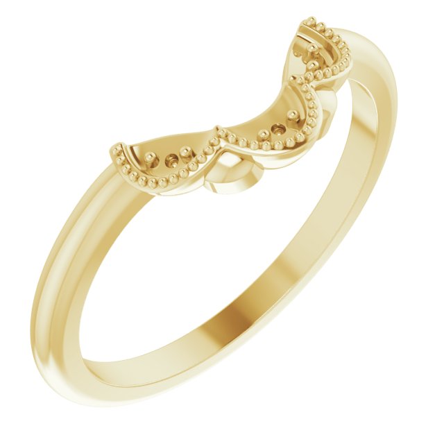 14K Yellow .01 CTW Natural Diamond Matching Band