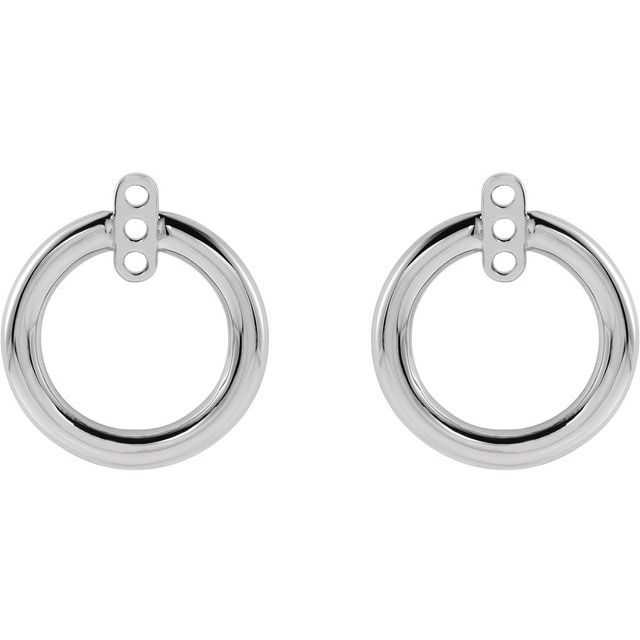 Sterling Silver Circle Earring Jackets