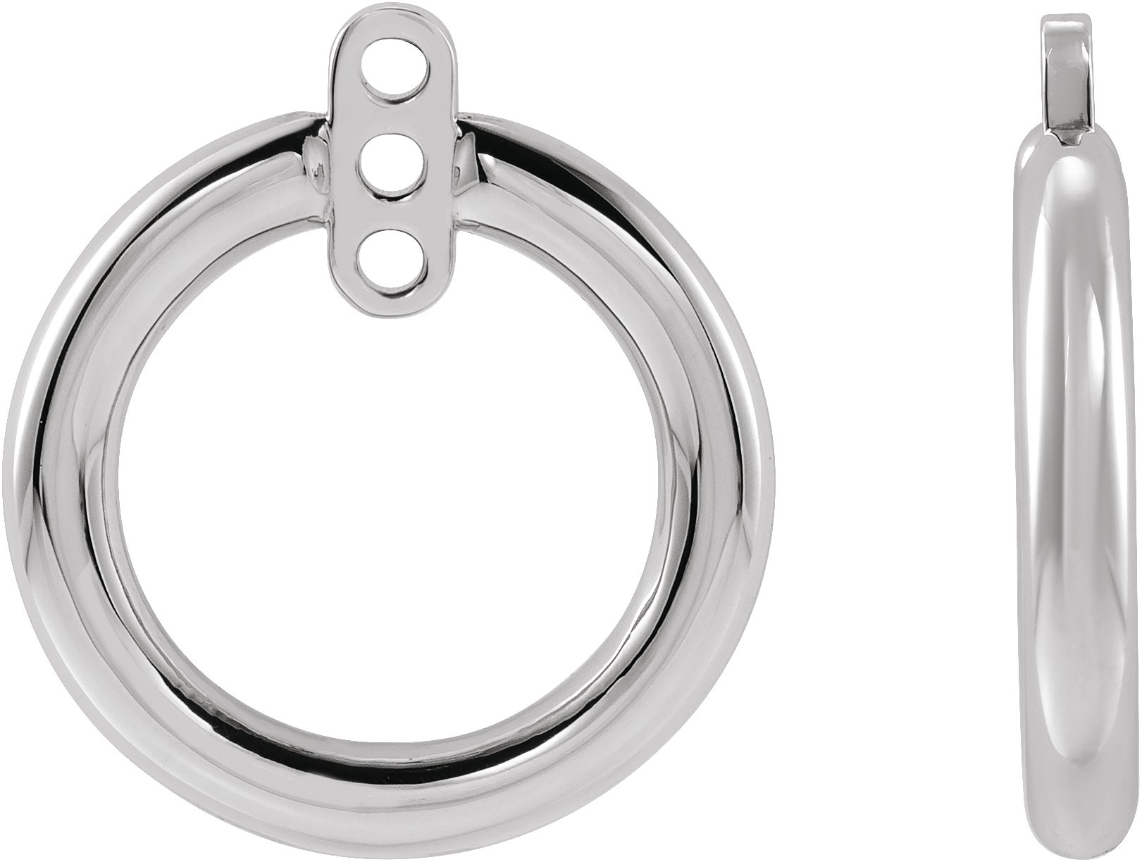 Sterling Silver Circle Earring Jackets