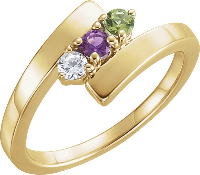 Engravable Family Bypass Ring