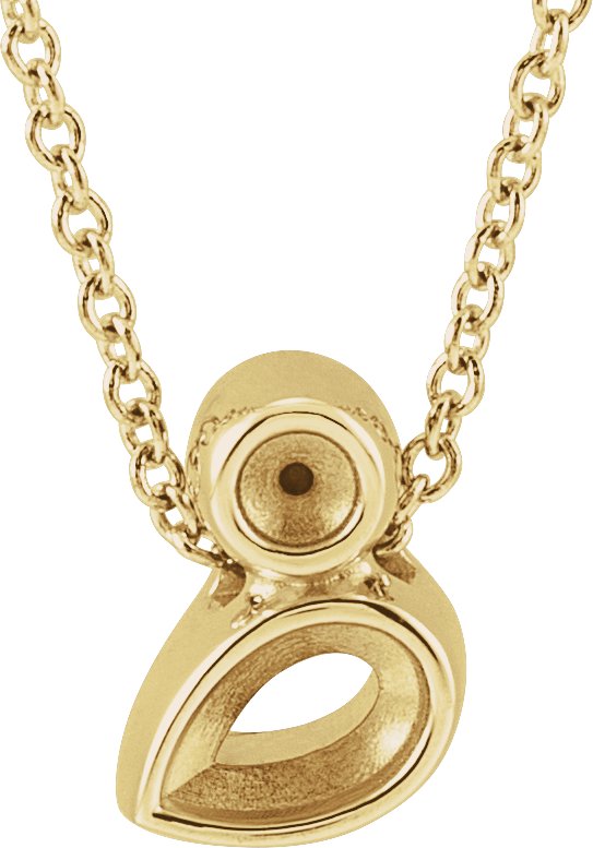 Bezel-Set Necklace or Slide Pendant
