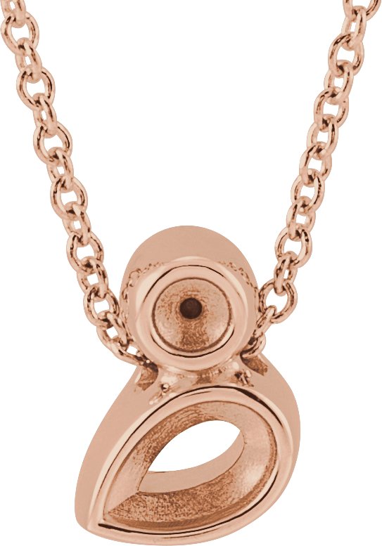 Bezel-Set Necklace or Slide Pendant