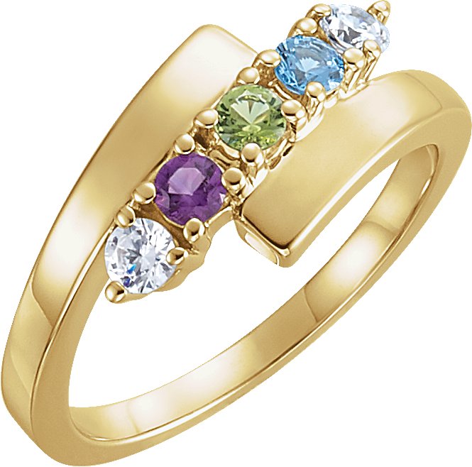 Engravable Family Bypass Ring