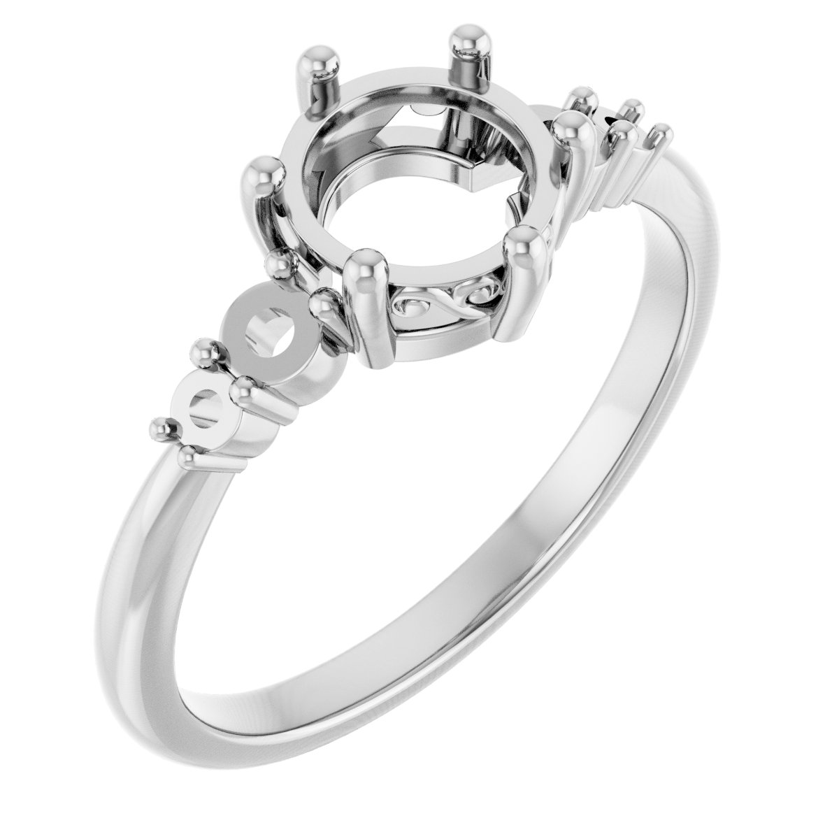 Rose-Cut Accented Engagement Ring or Band