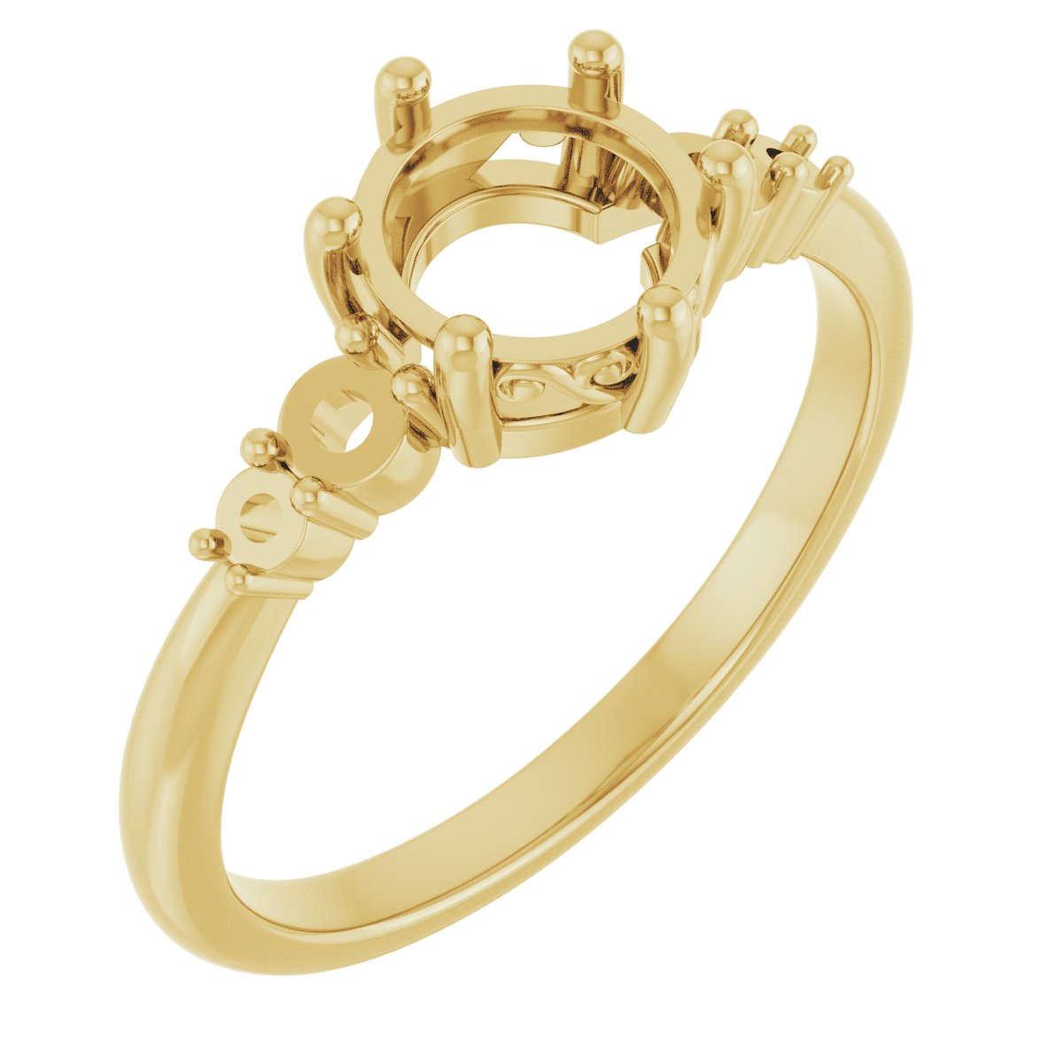 Rose-Cut Accented Engagement Ring or Band