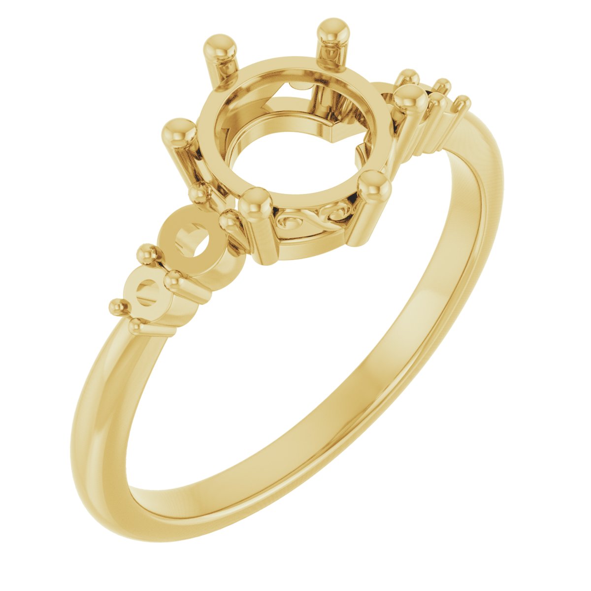 Rose-Cut Accented Engagement Ring or Band