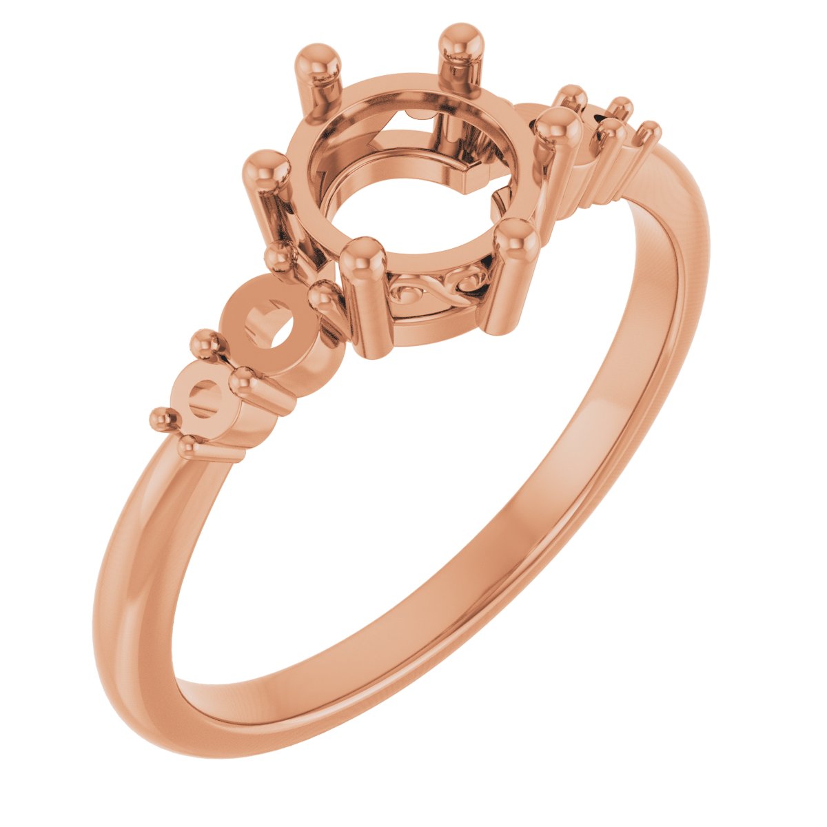 Rose-Cut Accented Engagement Ring or Band