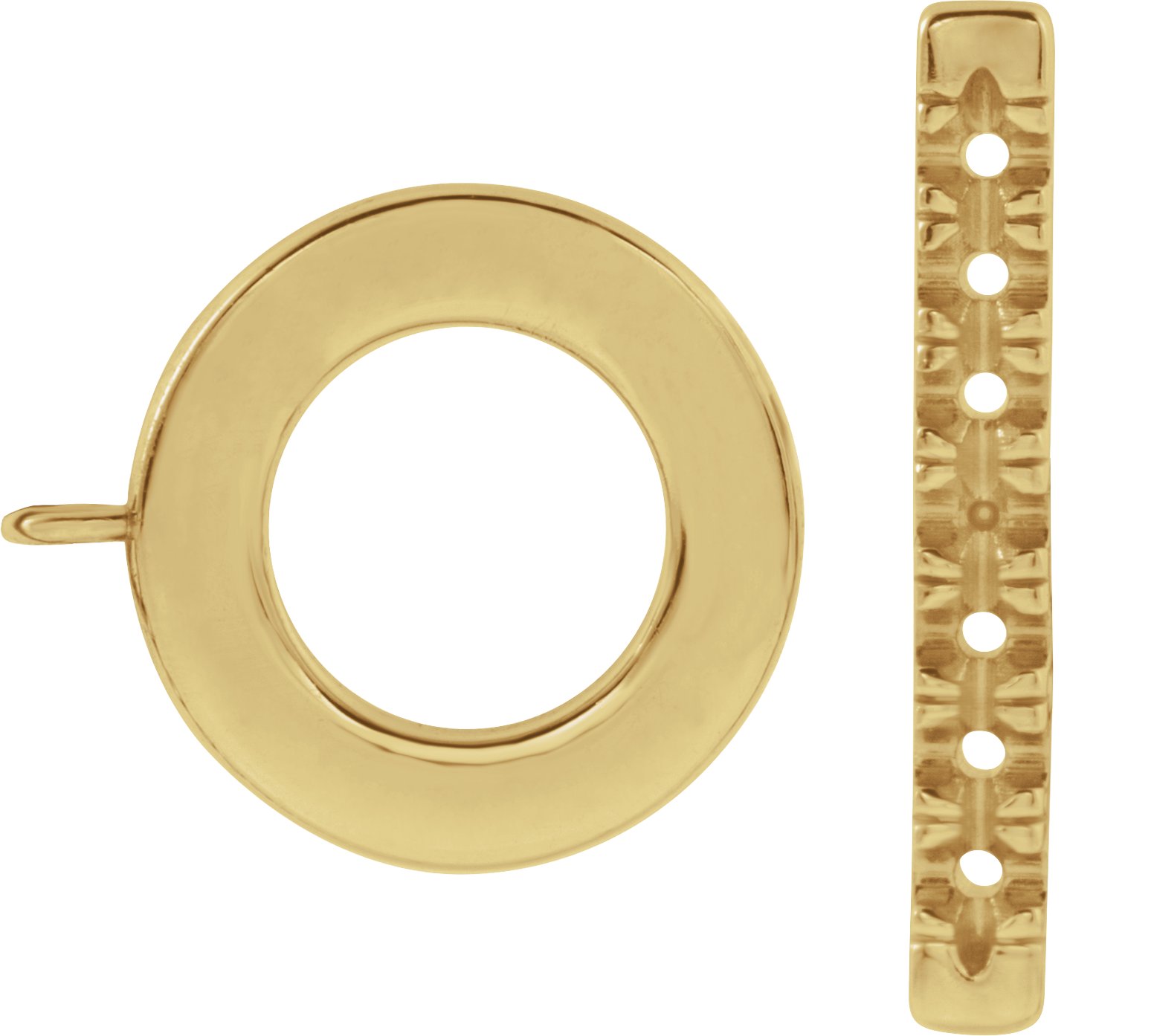 French-Set Accented Toggle Clasp