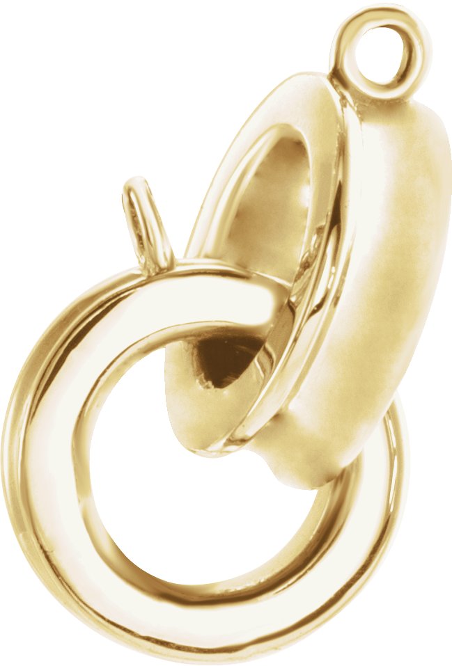 18K Yellow 13.19x7 mm Interlocking Circle Necklace center